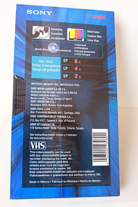 2 Blank Sony T-120 ED MAX VHS Videocassettes - photo 2