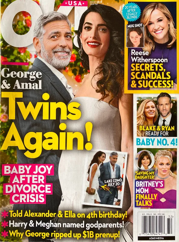 OK! Magazine August 9, 2021 Clooney Witherspoon thumbnail