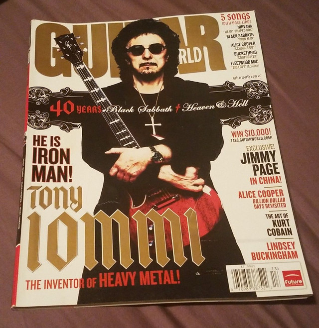 Guitar World 2008 Tony Iommi Jimmy Page Kurt Cobain Black Sabbat