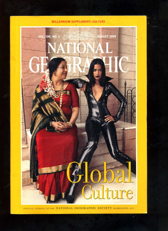 National Geographic Aug. 1999 Endangered art Global Culture +Map