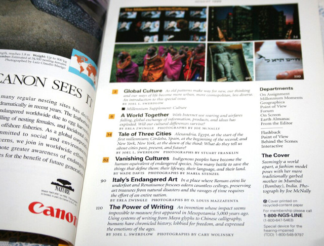 National Geographic Aug. 1999 Endangered art Global Culture +Map - photo 2