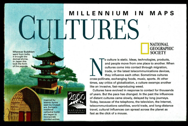 National Geographic Aug. 1999 Endangered art Global Culture +Map - photo 4