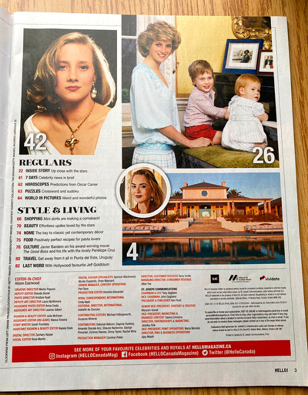 Hello Canada Magazine Anne Heche Olivia Newton John - photo 2