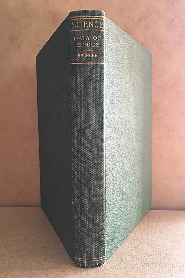 Antique Book DATA OF ETHICS by Herbert Spencer thumbnail