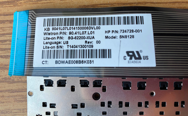 Laptop Keyboard HP Split X2 13-M000 13-M100 X2 732298-161 SN8128 - photo 3