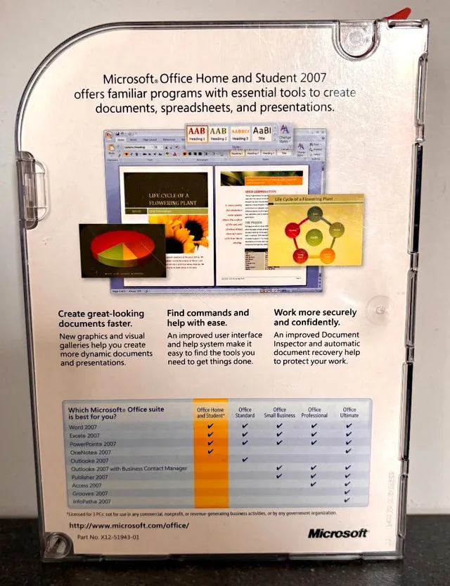 Microsoft Office Home and Student 2007 & serial number image indicator(2)