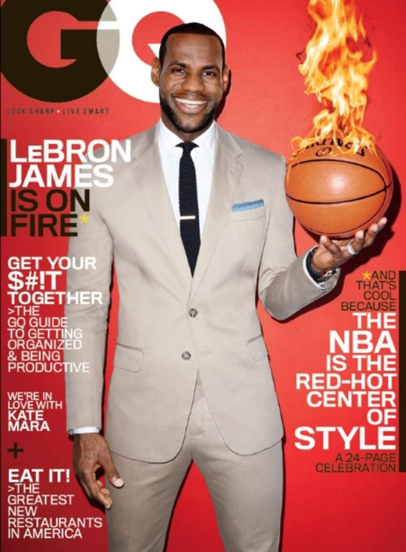 GQ Magazine March 2014 James LeBron Kate Mara