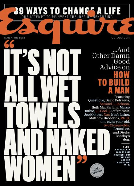 Esquire Magazine Not All Wet Towels and Women October 2014