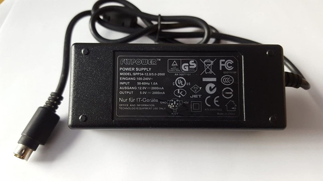 FLYPOWER SPP34-12.0/5.0-2000 AC DC POWER ADAPTER SUPPLY 12V 5V