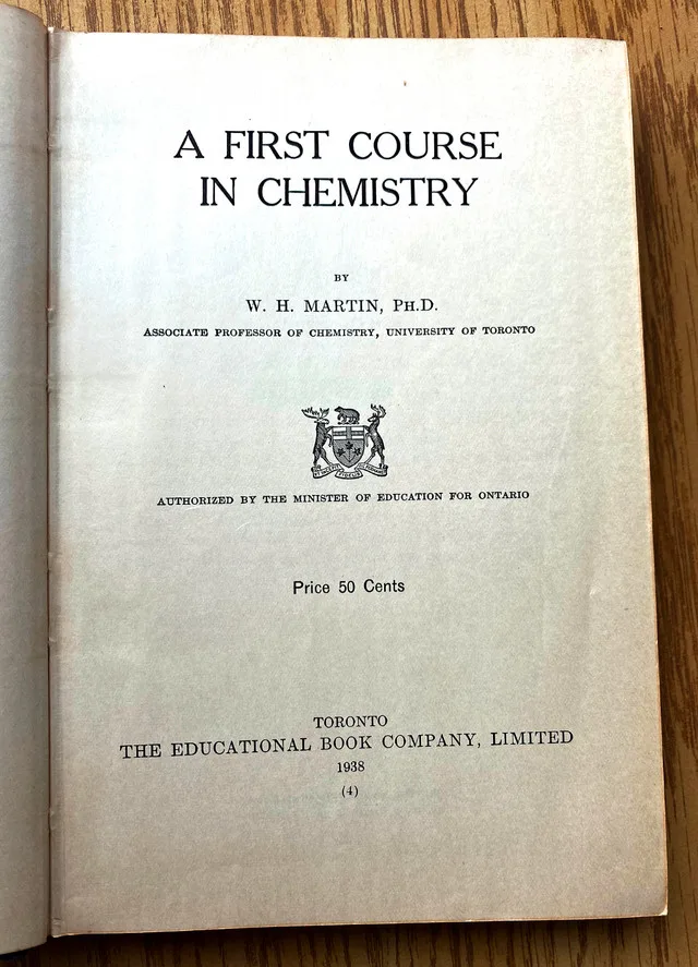 Antique Book: A First Course in Chemistry, 1938 image indicator(2)