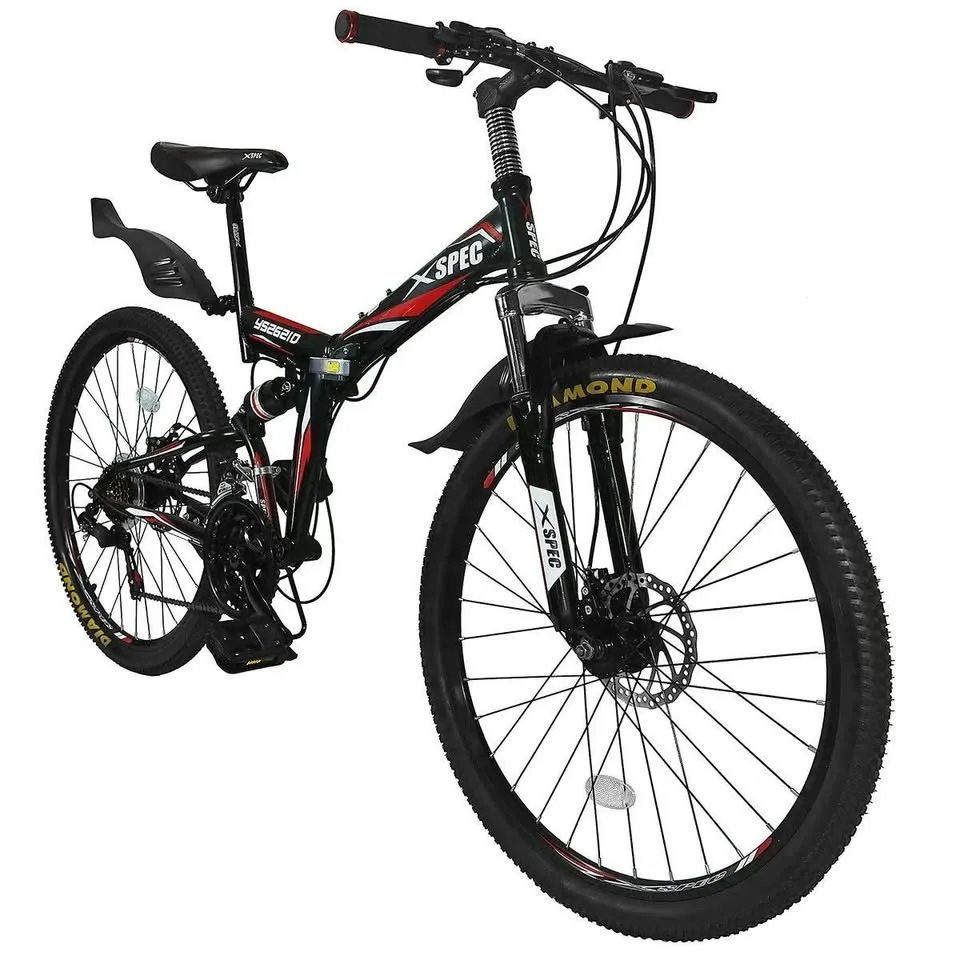 Xspec 26" 21 Speed Folding Mountain Bike - Black image indicator(4)