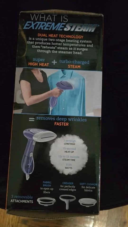 Conair ExtremeSteam 1200W Handheld Garment Steamer image indicator(3)