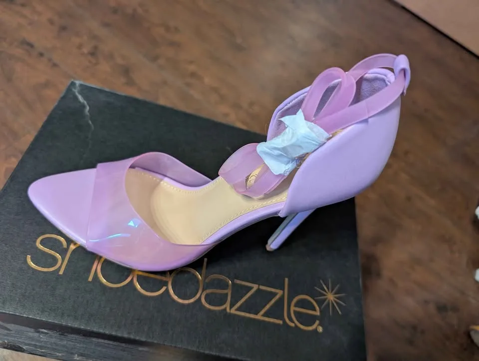 Purple lilac stiletto heels image indicator(2)