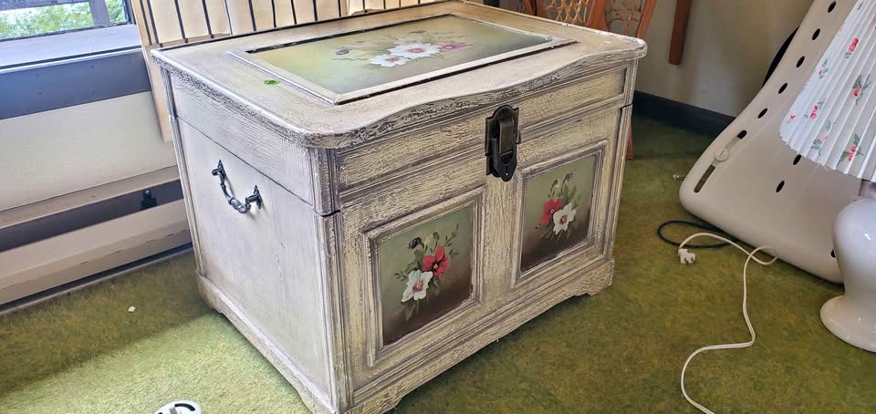 Vintage Wooden Storage Trunk