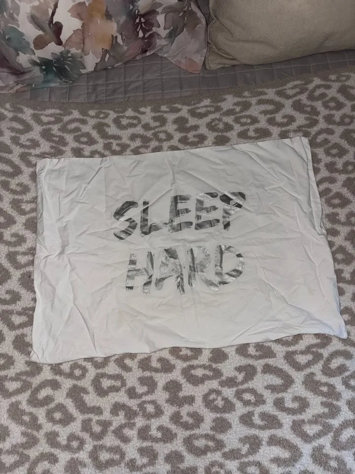 Queen Pillowcase Set - WORK HARD SLEEP HARD image indicator(3)