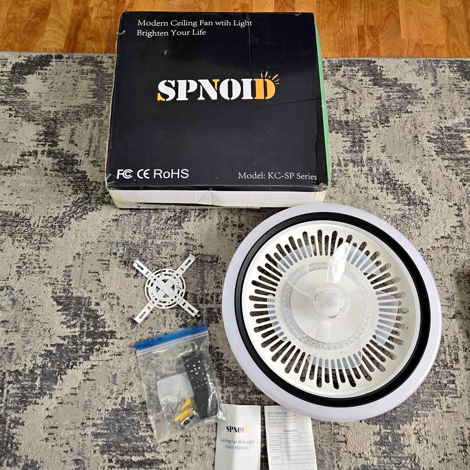 Spnoid Ceiling Fan with Lights and Remote 🌬