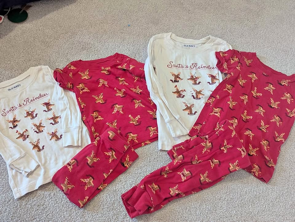 Sibling Christmas Matching Jammies - Sizes 4T & 12-18 month