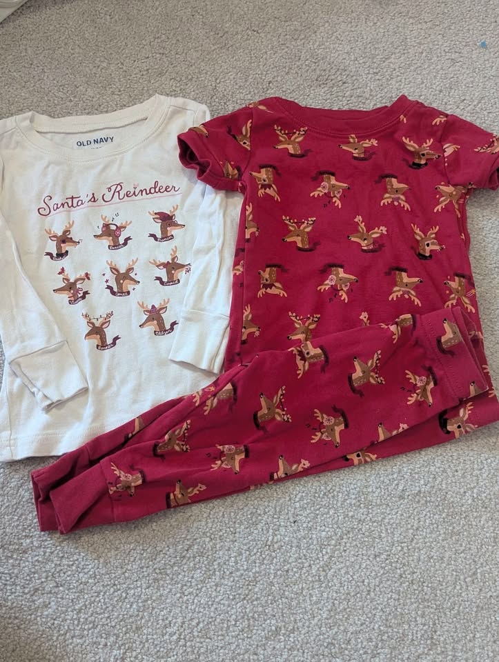 Sibling Christmas Matching Jammies - Sizes 4T & 12-18 month - photo 2