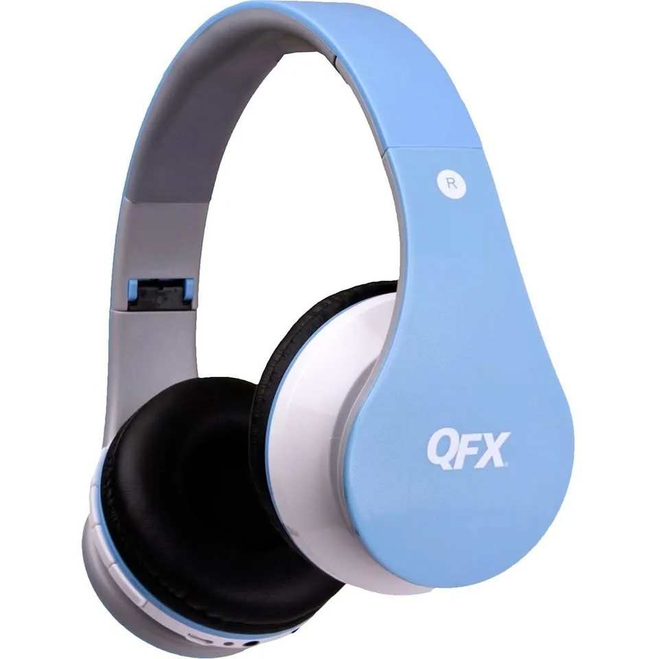 NEW - BT Stereo Headphones w Microphone Blue