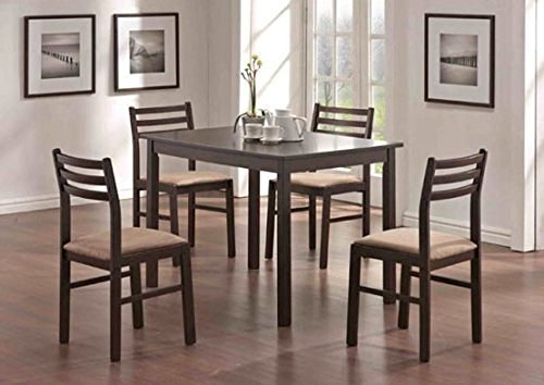 NEW - Dining Set 5 Piece / Cappuccino Veneer