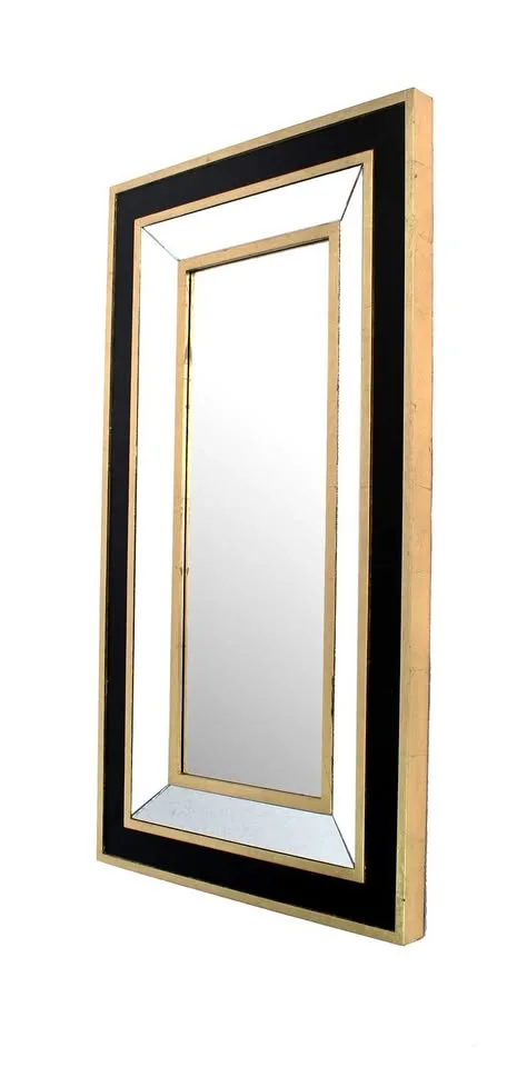 43" x 24" x 2" Black & Gold, Classic Dressing - Mirror thumbnail