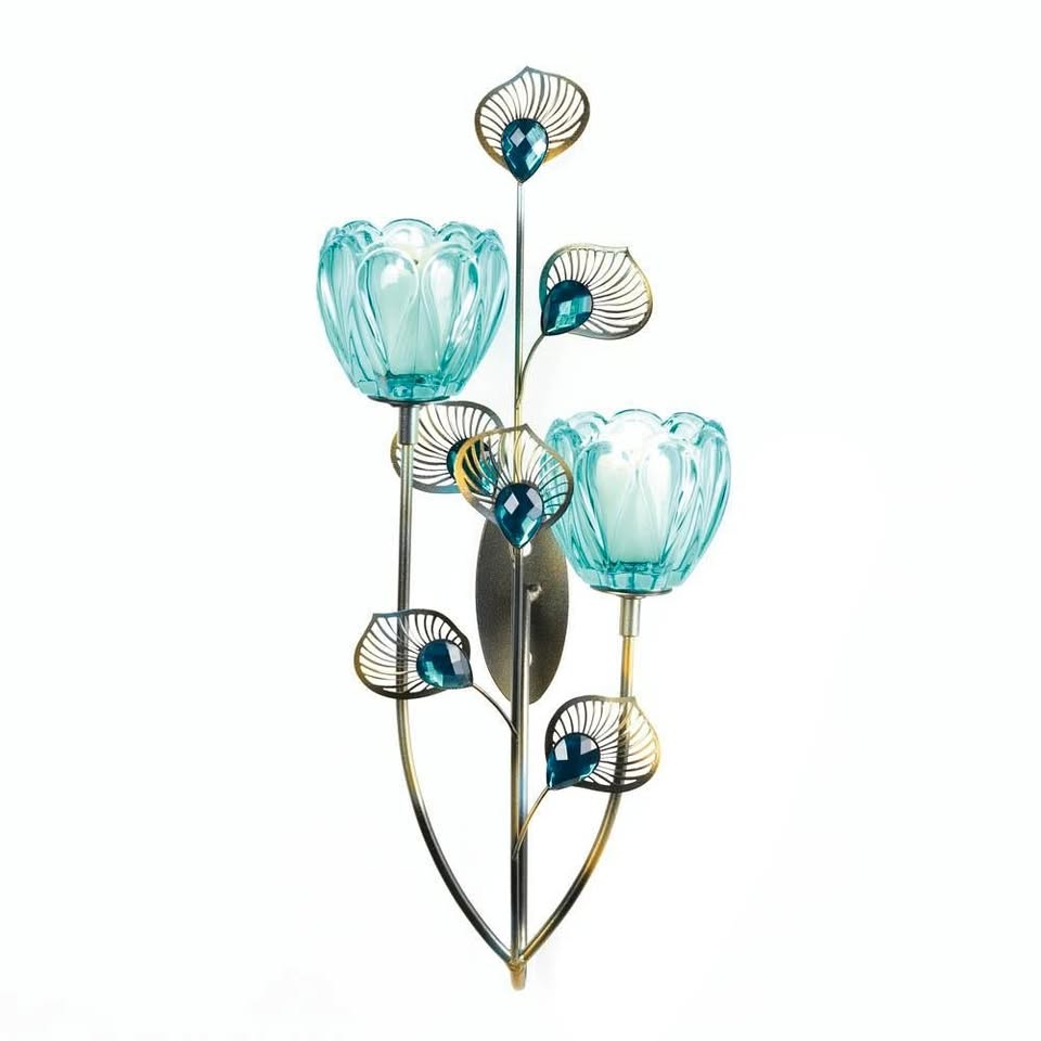 Peacock Blossom Duo Cup Sconce