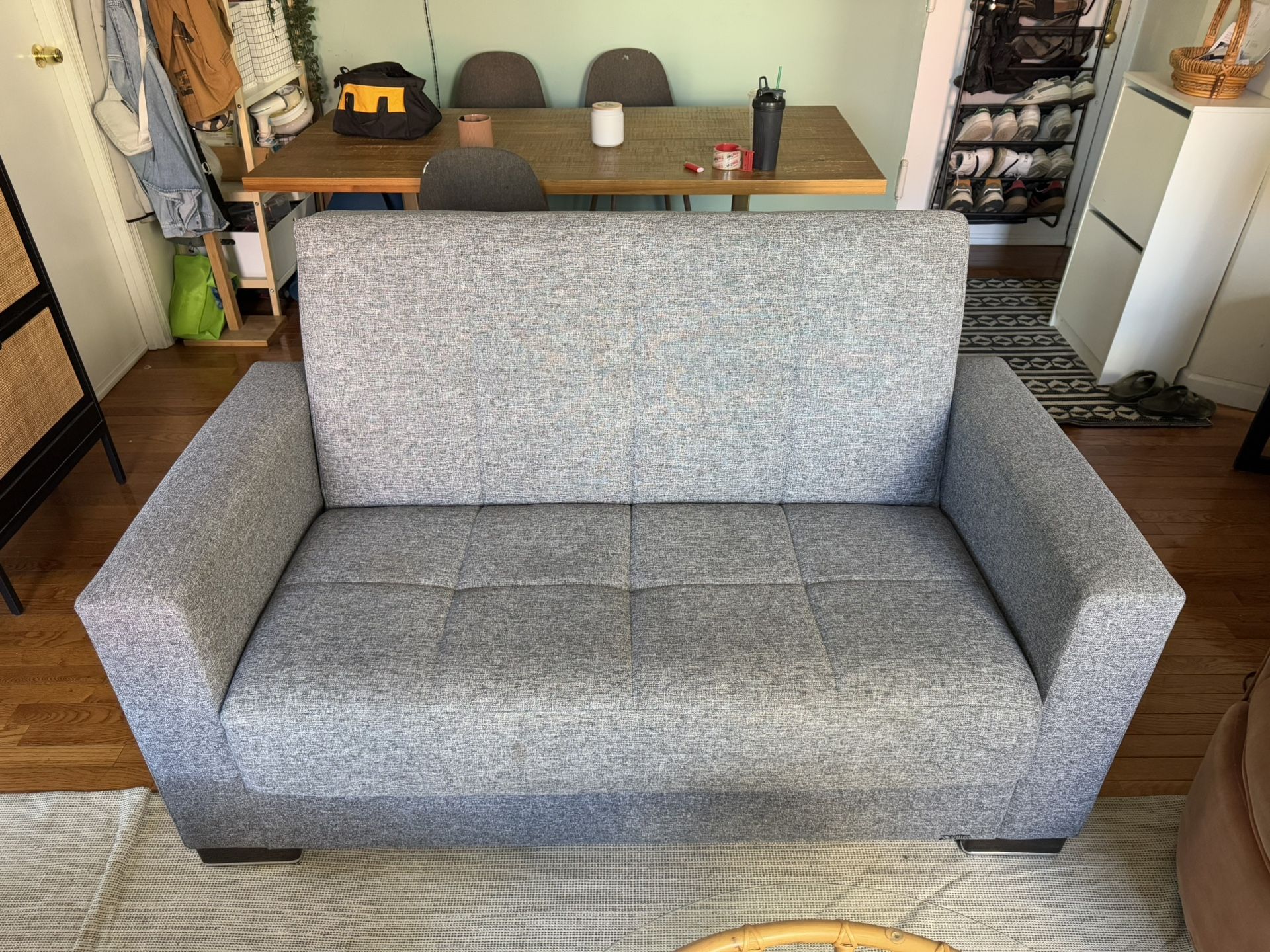 Upholstered Convertible Loveseat with Storage - FREE DELIVERY