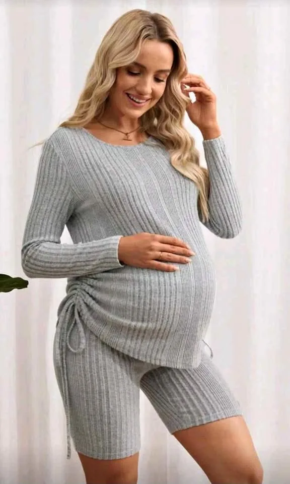 Maternity Knit Ribbed Set