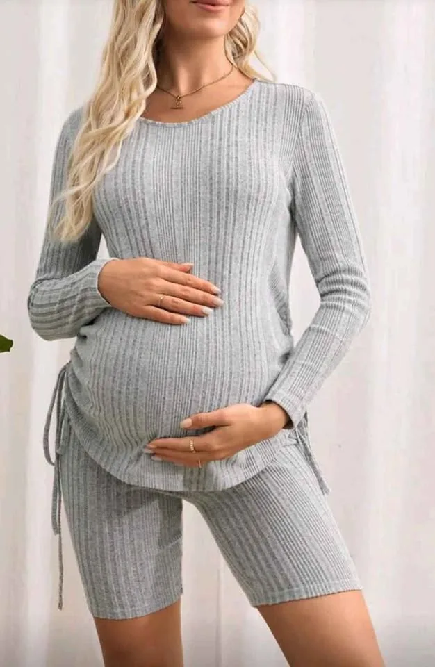 Maternity Knit Ribbed Set image indicator(2)
