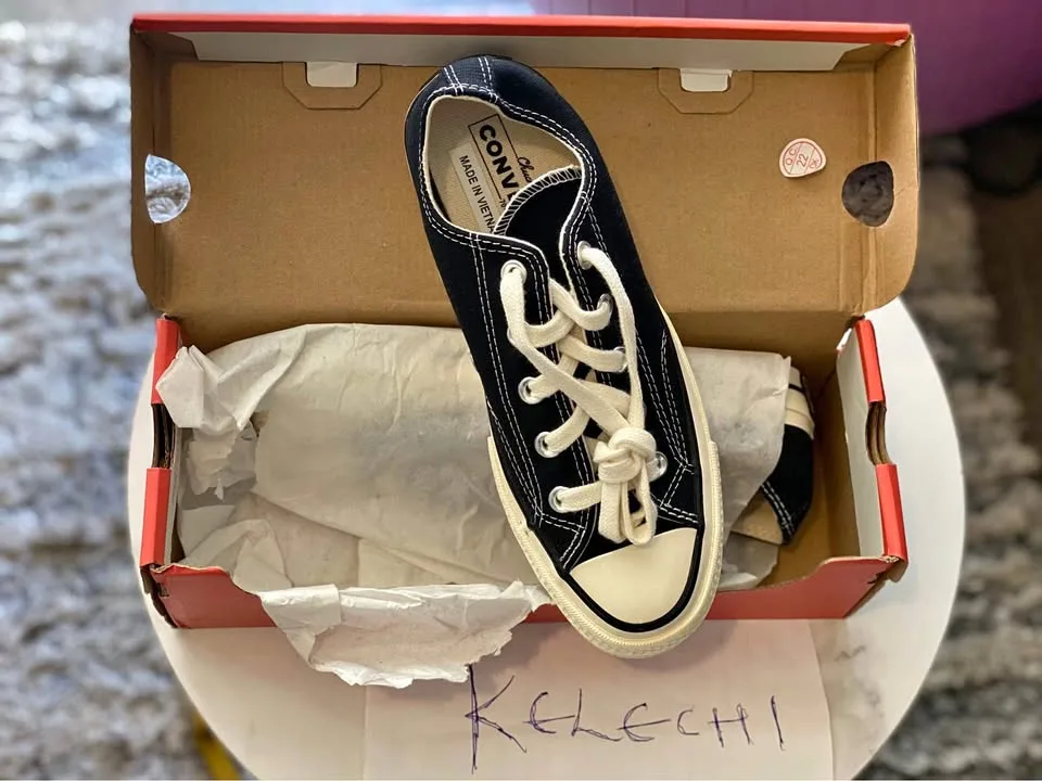 Converse Black and White Canvas Sneakers thumbnail
