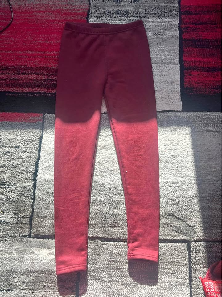 Red Just Cozy Thermal Leggings 10-12