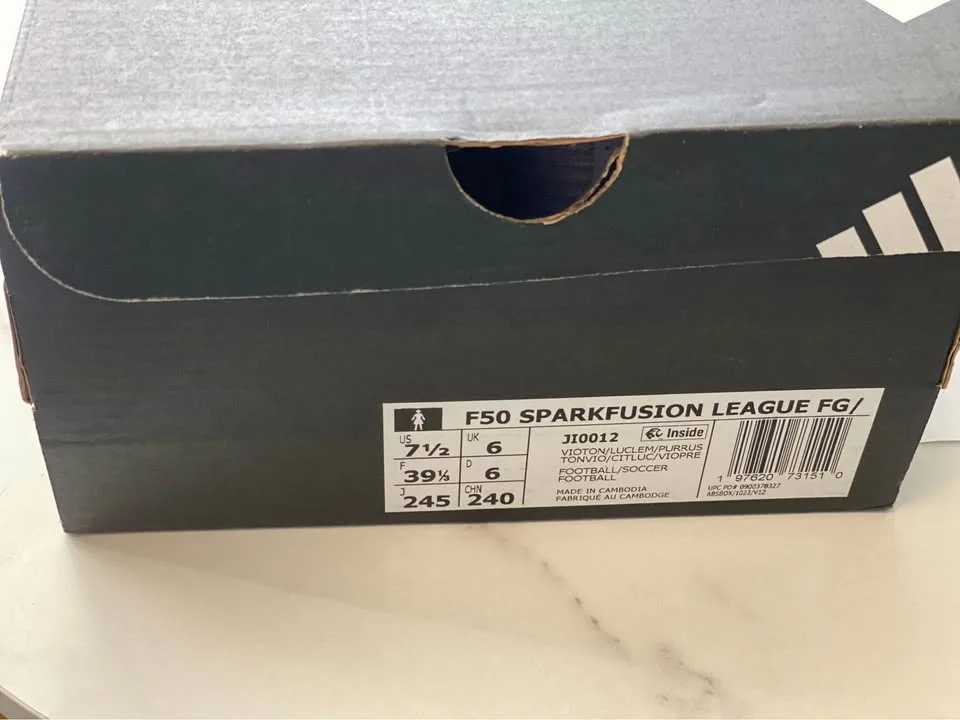 Adidas Lavender Soccer Cleats with White and Neon Accents image indicator(3)