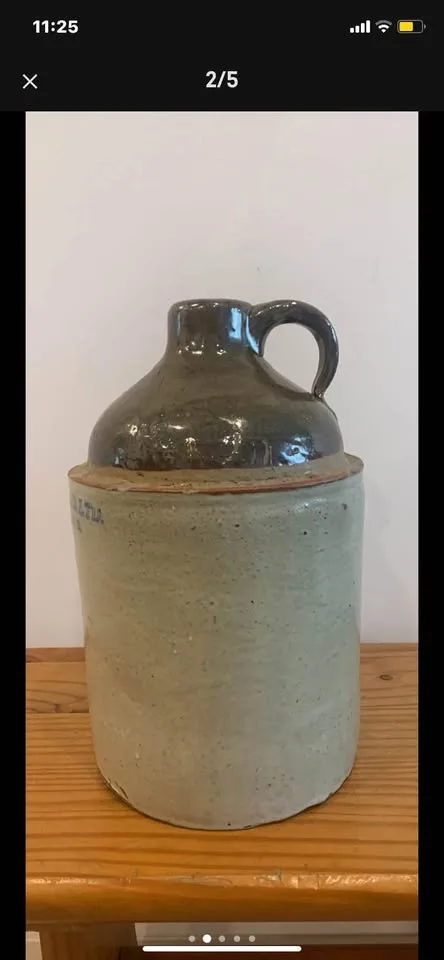 Antique Stoneware Crock Jug image indicator(2)