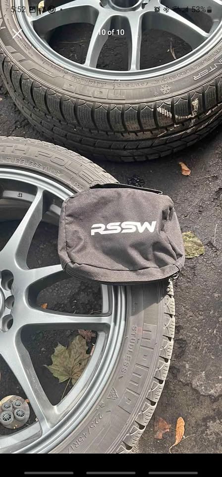 225/45R17 Momo Winter Tires on RSSW Mags