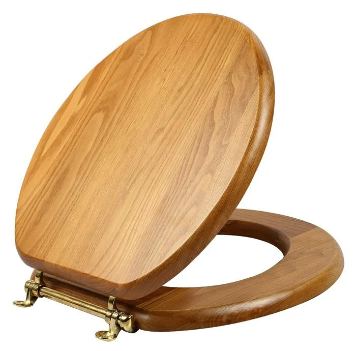 Design House 561241 Round Toilet Seat, Honey Oak Finish thumbnail