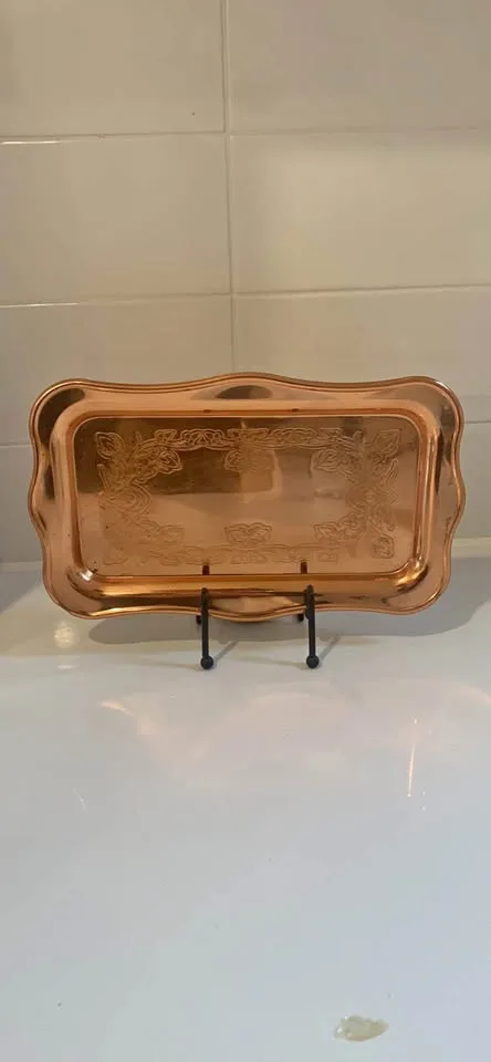 MSM Coppercraft Guild Pure Copper Serving Tray thumbnail