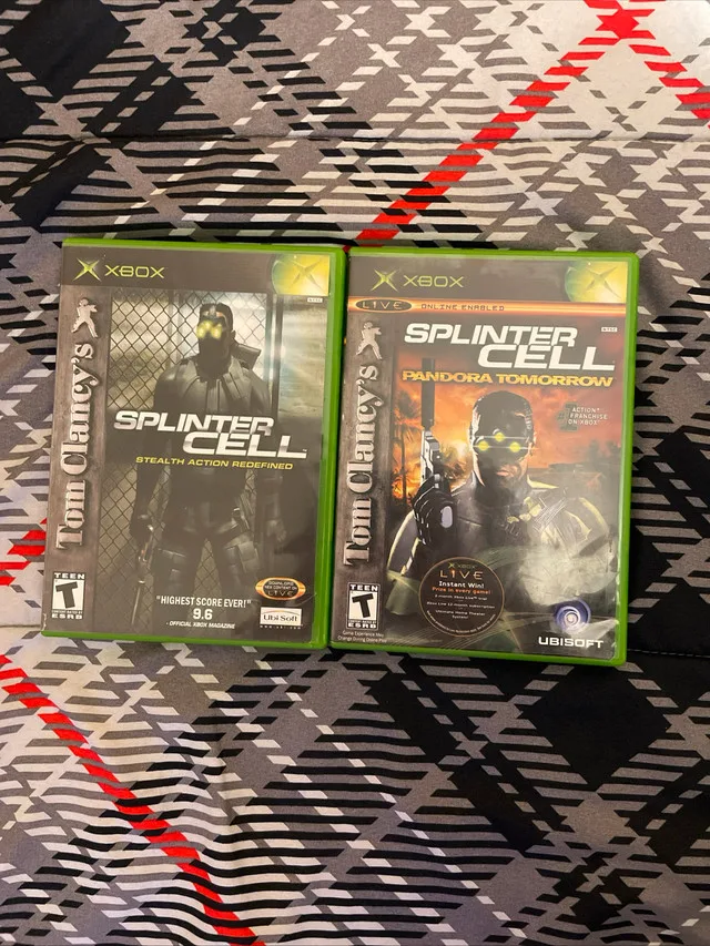 Splinter Cell 1 & Splinter Cell Pandora Tomorrow Xbox CIB thumbnail