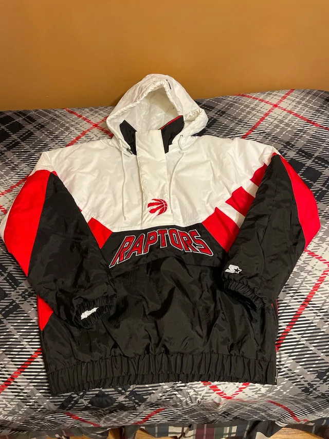 Toronto Raptors Starter Pull Over Jacket Size Large thumbnail