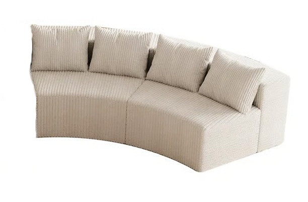 Cream semi Circular Couch Sections - Set of 2
