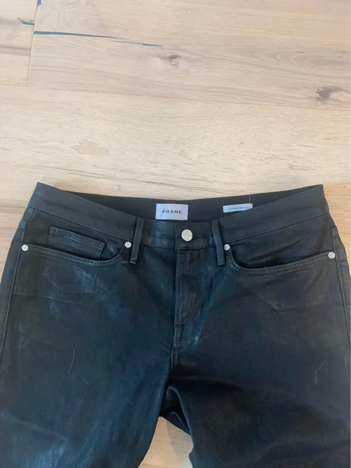 FRAME MENS PANTS ~ L'Homme Skinny in Noir image indicator(2)