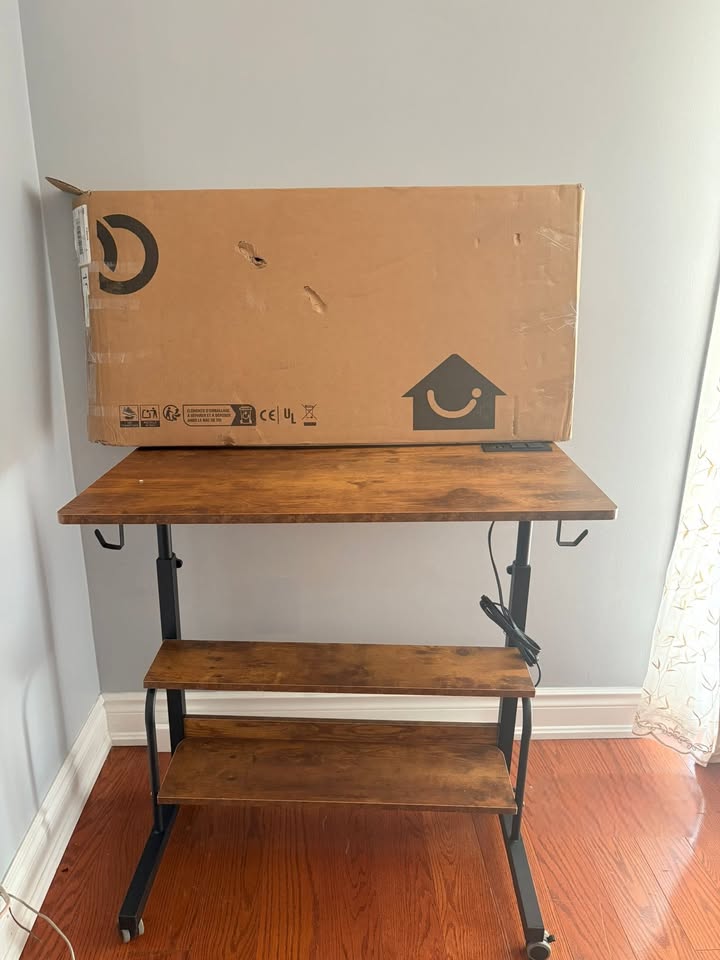 Height Adjustable Standing Desk with Power Outlets - photo 3