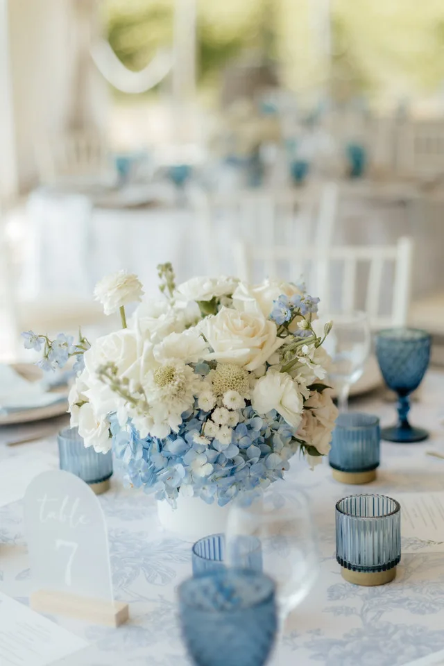 79 Clear Blue Glass Candle Votivr Holders with Gold Base image indicator(6)