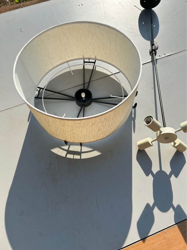Volume Lighting Beige 20" Drum Pendant Shade & Fixture