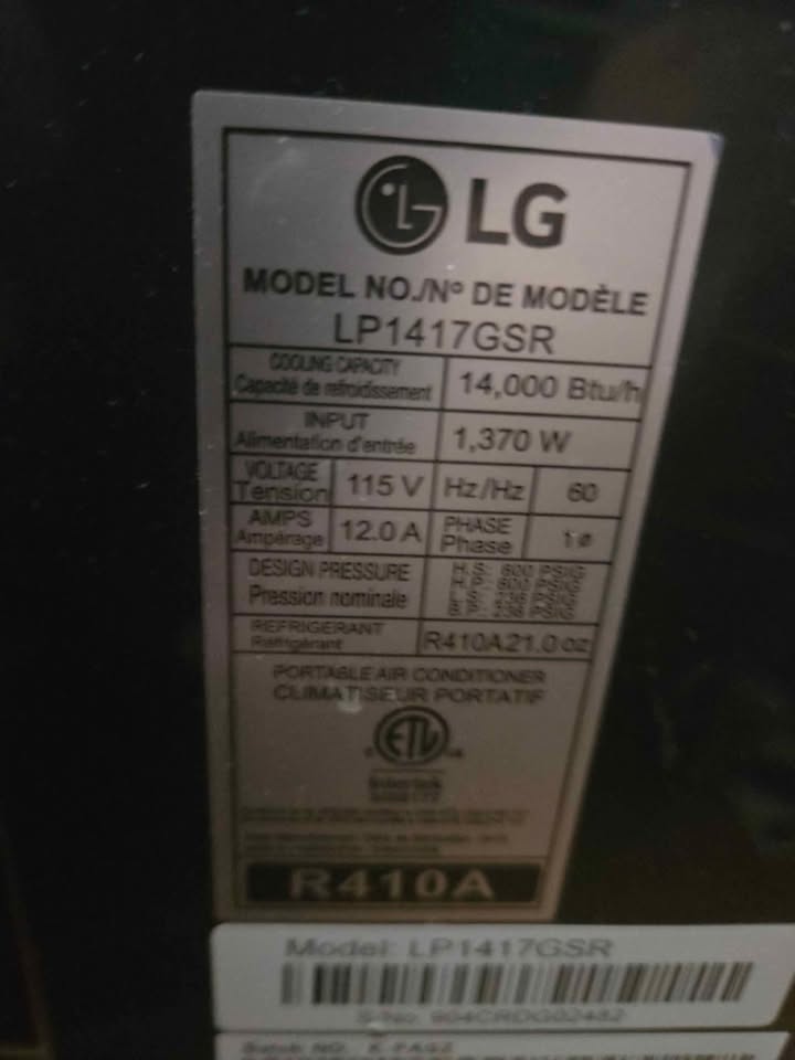 LG 14000 BTU Portable Air Conditioner - photo 4
