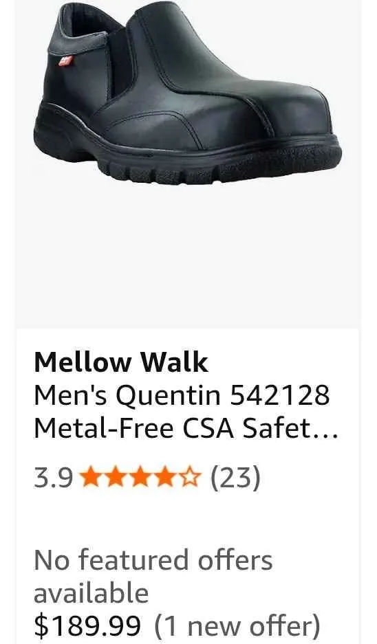 CSA Approved Slip-on Safety Shoes Size 12 image indicator(7)