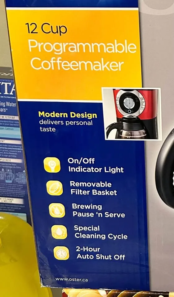 🤩 Oster 12 Cup Programmable Coffee Maker - Red ✨✨ image indicator(2)