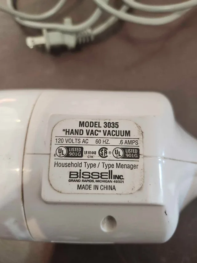 Bissell Hand Vac image indicator(4)