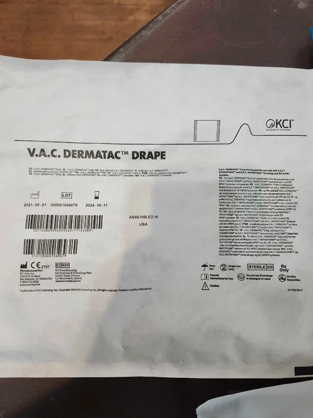 KCI V.A.C. DermaTac Drape and V.A.C Granufoam Dressing thumbnail