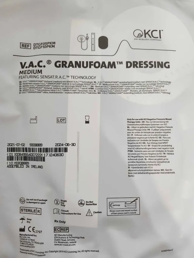 KCI V.A.C. DermaTac Drape and V.A.C Granufoam Dressing image indicator(5)
