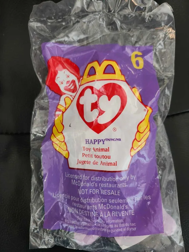 Happy - Ty Teenie Beanie Baby McDonald's Happy Meal Toy thumbnail